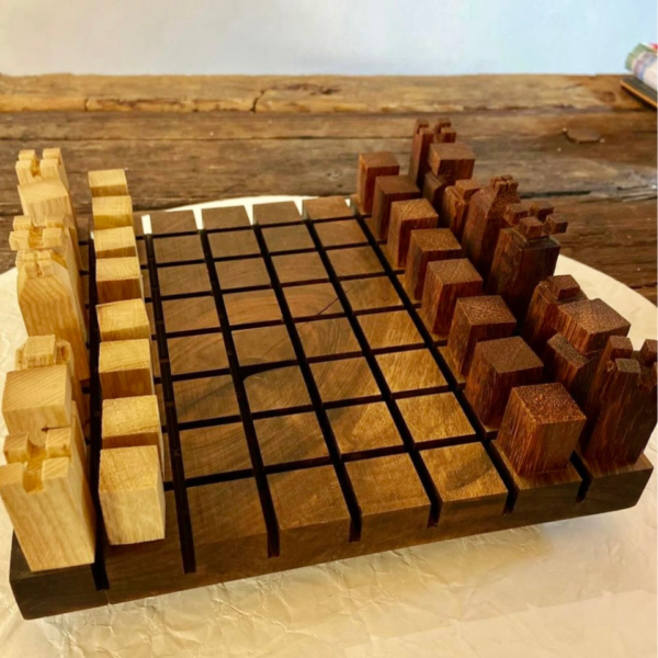 Selected by Enolike - 3 - Wooden chessboard - local craftsmanship