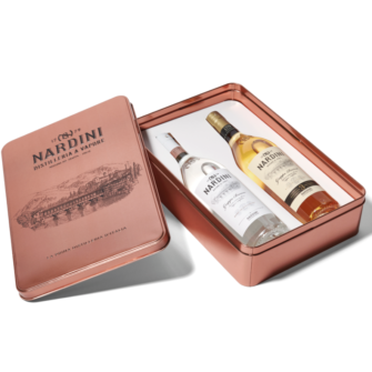 Enolike  Grappa Bianca and Riserva in a Tin Box - Nardini